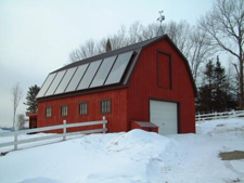 Solar Barn in Winter