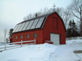 solar panels on a barn
